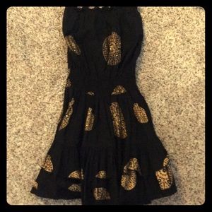 Cute strapless black and gold dress